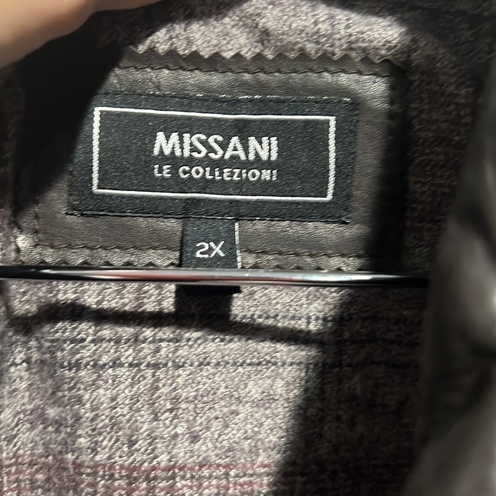 Missani Le Collezioni. Mens brown leather jacket. Size 2x - Picture 3 of 13